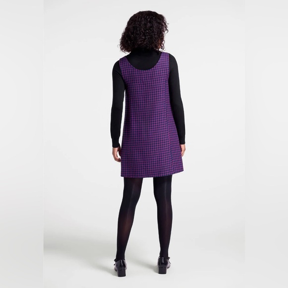 Purple and Black Checkered Dress - ModCloth - Picture 2 of 4